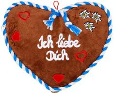 Unbekannt Sunny Toys 32997 – Peluche Cuscino a Forma di Cuore, Marrone