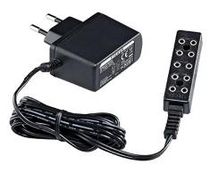 Kahlert Licht 60975 - Set di trasformatore a 5 Poli e distributori per Pupazzi, modellini o Elementi del presepe, 3.2 V, 0.8 A e 2 V, 0.2 A