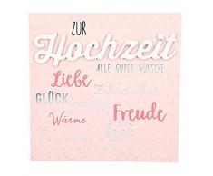 Depesche 8211.043 - Biglietto di Auguri con Decorazione Glitterata, per Matrimonio, Multicolore