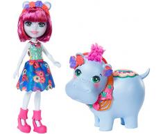 Enchantimals Bambola Hedda lIppopotamo con lAmica Animale Lake e Accessori, Giocattolo per Bambini 3+ Anni, GFN56