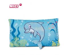 NICI Cuscino Delfino Delfini 43 x 25 cm – Cuscino Delfino per ragazze, ragazzi e bambini – Morbido cuscino di peluche – Cuscino di peluche NICI – NICI cuscino a partire da 0 mesi – 45361