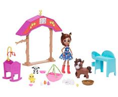 Enchantimals- Playset Asilo dei Piccoli Cuccioli con 3 Animali e Oltre 10 Accessori Giocattolo per Bambini 4+ Anni, GJX23