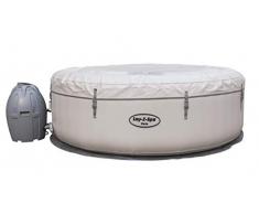 Bestway Lay-Z-Spa Paris AirJet 54148 (4/6 posti 1,96m x 66 cm), Vasca Idromassaggio Gonfiabile con Pompa di Filtraggio Integrata e Luci LED