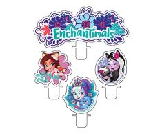 Amscan International 9904858 - Confezione da 4 candele Enchantimals