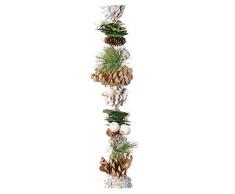 Kaemingk Ghirlanda da Appendere con Pigne E Decorazioni Bianche Natale, Multicolore, 8719152230938