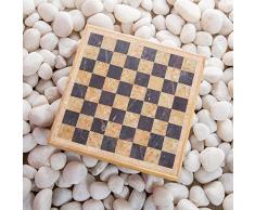 Stylla Londra® Stone Art Unique Marmo Pietra Scacchi e Dama Set i Giochi da Tavolo per Bambini 7 e Up i Viaggi Giochi per Bambini e Adulti Scacchiera i i strategia Giochi da Tavolo