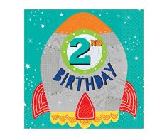 Amscan International 5122782 - Tovaglioli da pranzo stampati, confezione da 16