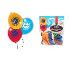 15 Palloncini Large in Lattice 40ESIMO Compleanno