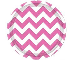 Amscan International – 541492 – 103 – 18 cm piatti di carta Chevron