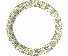 Procos- Piatti Carta 23 cm, Royal Flower, 8 Pezzi, Multicolore, PR80706