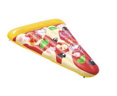 Bestway- Poltrona Materassino Pizza Party con Portabicchiere Portata Massima 90 kg, Multicolore, 188 x 130 cm, 44038