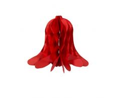 Folat 60480 - Decorazioni a Nido dApe, Campana di Natale, 2 Pezzi, Colore: Rosso