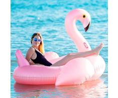 Original Cup - Salvagente Gonfiabile a Forma di Fenicottero Rosa, Alta qualità, PVC, salvagente Piscina, 150 x 120 x 100 cm