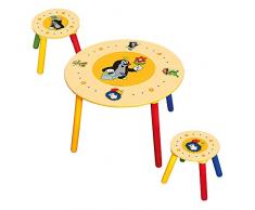 Bino 83410 - Tavolo per bambini con due sgabelli