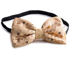 Dress Up America Papillon moda paillettes con luci lampeggianti a LED color oro