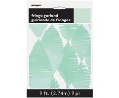 Unique Party 63642 2,7 m verde menta carta velina frangia ghirlanda