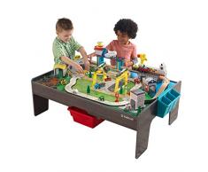 KidKraft 18026 Tavolo attività in Legno per Bambini My Own City Vehicle con Ez Kraft Assembly™ e 120+ Pezzi Inclusi