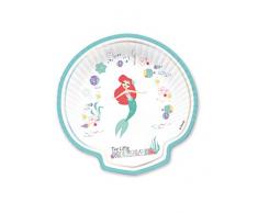 Procos- Piatto Sagomato Met 23 Cm Ariel Under The Sea, Multicolore, 5PR89051