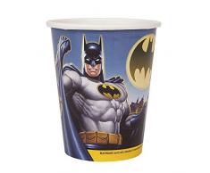 Unique Party 49906 - Bicchieri di carta Batman da 9 once, confezione da 8 pezzi