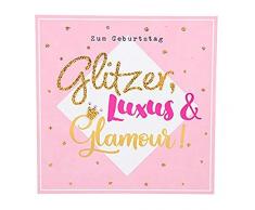 Depesche 8211.020 - Biglietto di Auguri con Decorazione Glitterata, per Compleanno, Multicolore
