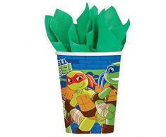 Amscan Internationals 9901314, bicchieri di carta Tartarughe Ninja da 266 ml