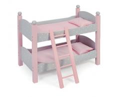 Bayer CHIC 2000 513 - Letto a Castello per 91 Bambole, Colore: Grigio/Multicolore