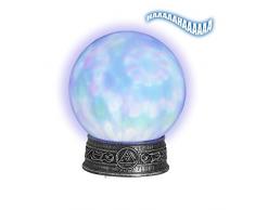 WIDMANN Sfera di Cristallo con Base Luci Caleidoscopiche per Adulti, Turchese, Taglia Unica, VD-WDM07102