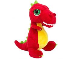 Suki Gifts 14373 - Peluche Dinosauro T-Rex, 22 cm, Rosso