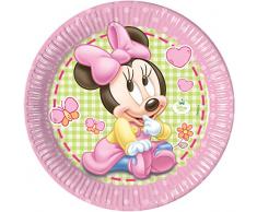 Procos- Piatto 23 Cm Baby Minnie, Multicolore, 5PR84349
