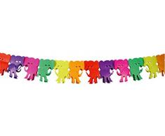 Ghirlanda di carta elefante multicolore - 6 metri