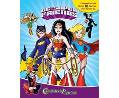 Phidal- DC Super Friends - Cofanetto con 1 Libro in cartoncino, 10 Personaggi e 1 Tappeto da Gioco, 9782764342428, Multicolore