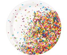 Creative Convertting- Piatto 18 cm Codette-Sprinkles, Multicolore, 8C324662