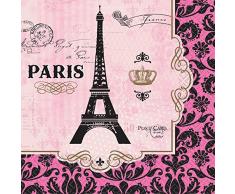 Amscan International 511729 a day in Paris tovaglioli 33 cm