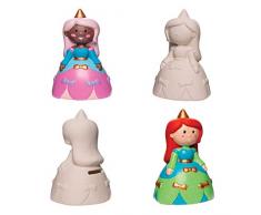 Baker Ross Salvadanaio in ceramica con principessa (confezione da 2) - Adorabili salvadanai per bambini