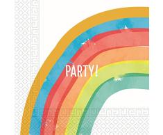 Procos 90803 - Tovaglioli Arcobaleno, 16 Pezzi, Multicolore