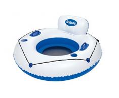 Bestway 43108 - Ciambella Poltrona Coolerz Luxury, 119 cm, Blu/Bianco