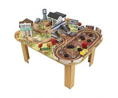 KidKraft 17209 Disney® Pixar Cars 3 Set tavolo e circuito in legno Thomasville con 73 pezzi inclusi