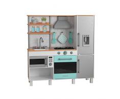 Kidkraft 53421 Gourmet Chef - Cucina Giocattolo in Legno, con Macchina del Ghiaccio, per Bambini, Dotata di Sistema di Montaggio EZ Kraft Assembly