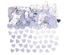 Amscan – 9900857 confezione da 14 g di coriandoli a forma di cuore, metallici