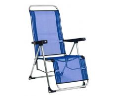 Safari-480ALF16 87486 - Sdraio Relax Fibrelino, Colore: Blu, Multicolore