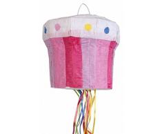 Amscan 9903134 Pull Pinata Cup Cake, Multicolore