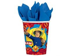 Amscan International 9902176 Fireman Sam bicchieri di carta 266 ml