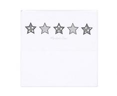 Briljant baby – Lenzuolo per Culla, Passeggino o Lettino Star – 100 x 150 cm Grigio – di Alta qualità