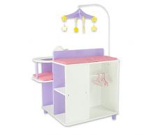 Fasciatoio Guardaroba Legno Bambole Bebè 40 cm Olivias World TD-0203A