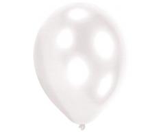 amscan 9904918 - 25 Palloncini in Lattice, Colore: Bianco