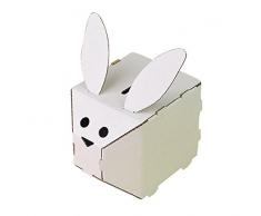 Funny Paper 78223 – Salvadanaio 9503.00 – 3919 in 100% Carta Riciclata in lepri Effetto, Bianco