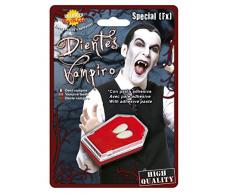 Guirca- Denti Canini da Vampiro con Pasta Adesiva per Adulti, Bianco, Taglia unica, 2186