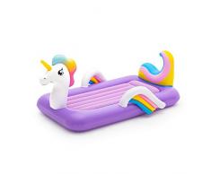 Bestway 67713 | Up In & Over - Lettino Gonfiabile per Bambini Unicorno, 196X104X84 cm
