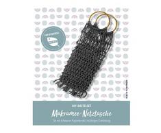 Pracht Creatives Hobby Creare Una Borsa a Rete macramè, Set Completo con Corda di Carta Riciclata, Anelli in Legno e Istruzioni (Lingua Italiana Non Garantita), 5953-60291