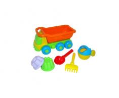 Trampoliere Kesha Dump Truck con sabbia Stampi / Spade / Rastrello e annaffiatoio